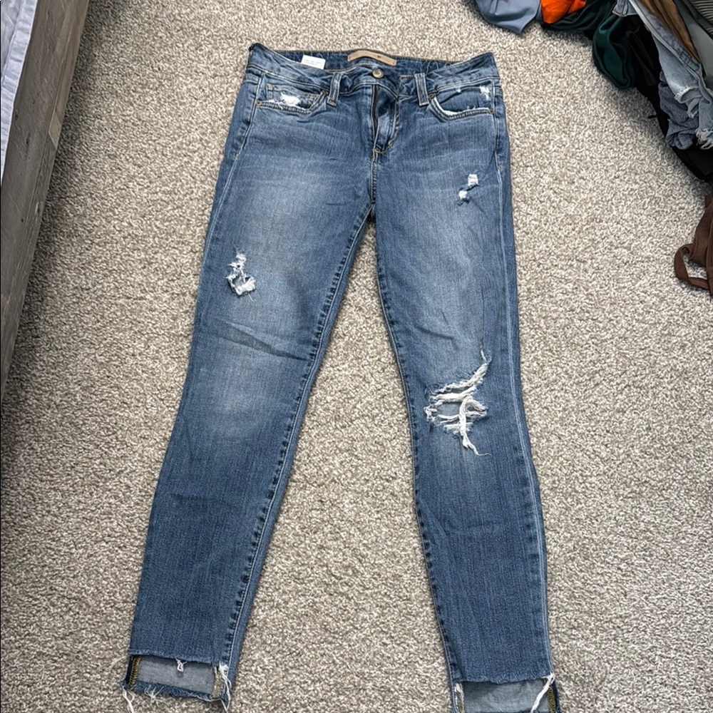 Joe's Jeans Blue Skinny Distressed Denim